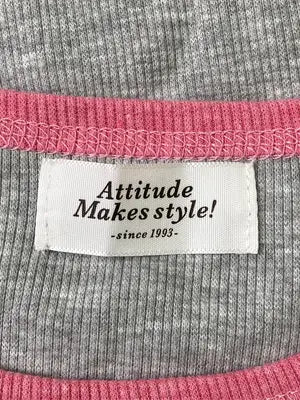 Attitude makes style!/アティチュードメイクススタイル/Tシャツ/カットソー/トップス/グレー/F