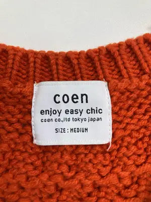coen/コーエン/ニット/セーター/トップス/レッド/MEDIUM