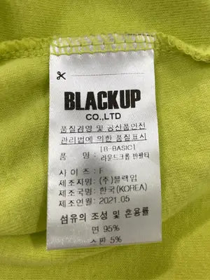 BLACKUP/ブラックアップ/Tシャツ/カットソー/トップス/ライトグリーン/F
