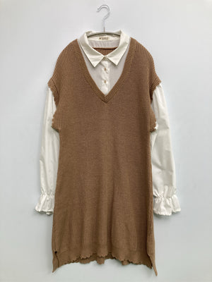 axes femme/アクシーズファム/シャツワンピース/ワンピース/ドレス/ホワイト/F