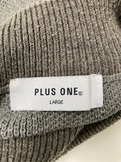 PLUS ONE/プラスワン/ニット/セーター/トップス/グレー/LARGE