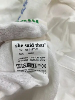 she said that/Tシャツ/カットソー/トップス/ホワイト/FREE