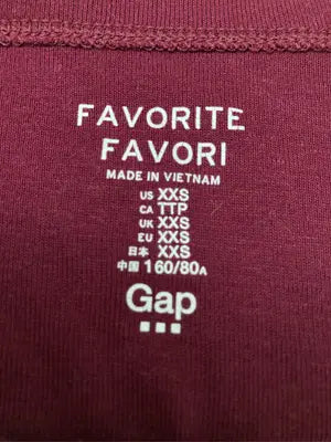 GAP/ギャップ/Tシャツ/カットソー/トップス/レッド/XXS