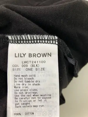 Lily brown/リリーブラウン/Tシャツ/カットソー/トップス/ブラック/one size
