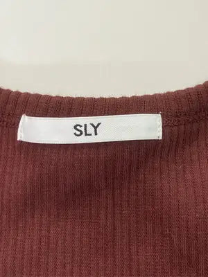 SLY/スライ/Tシャツ/カットソー/トップス/ブラウン/FREE