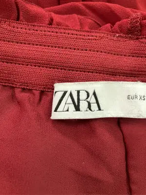 ZARA/ザラ/ロングスカート/スカート/レッド/USA XS