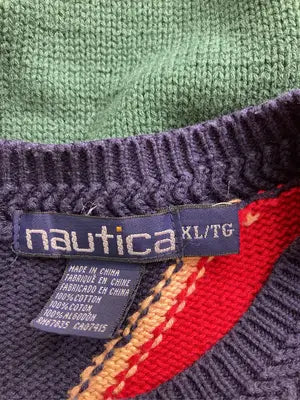 NAUTICA/ノーティカ/ニット/セーター/トップス/ネイビー/XL