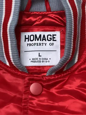 HOMAGE/スタジャン/ジャケット/アウター/レッド/L