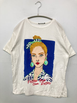 ZARA/ザラ/Tシャツ/カットソー/トップス/ホワイト/S
