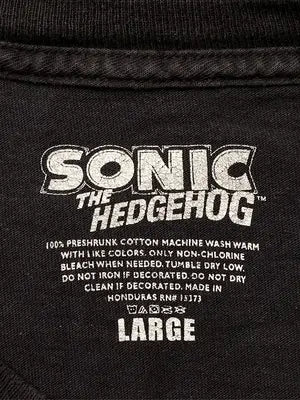 SONIC THE HEDGEHOG/Tシャツ/カットソー/トップス/ブラック/L