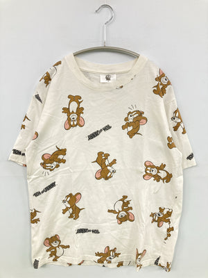 TOM and JERRY/トムアンドジェリー/Tシャツ/カットソー/トップス/ホワイト/M