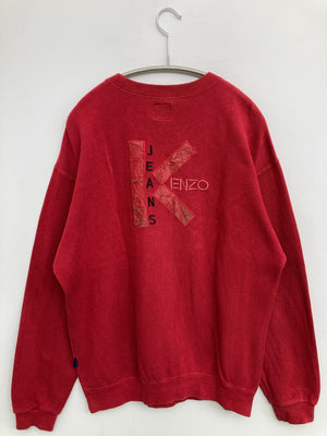 KENZO JEANS/ケンゾージーンズ/スウェット/トップス/レッド/FREE
