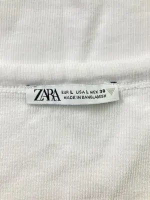 ZARA/ザラ/Tシャツ/カットソー/トップス/ホワイト/EUR L/USA L/MEX 30