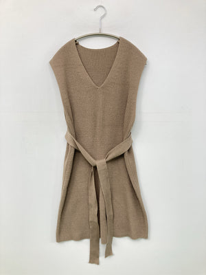 ノースリーブ/トップス/ベージュ