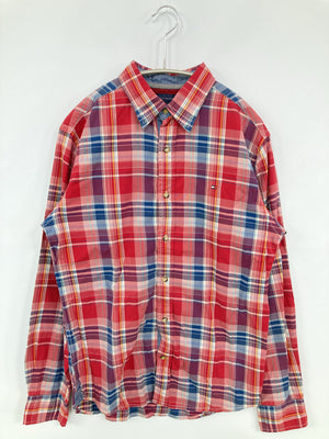 TOMMY HILFIGER/トミーヒルフィガー/シャツ/ブラウス/トップス/レッド/M