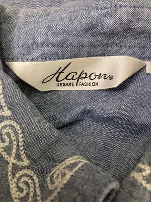 Hapon/シャツ/ブラウス/トップス/ブルー/L