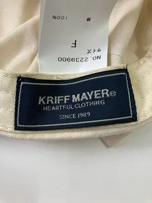 KRIFF MAYER/クリフメイヤー/キャップ/帽子/アイボリー/F