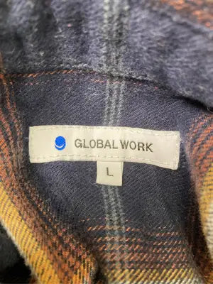 GLOBAL WORK/グローバルワーク/シャツワンピース/ワンピース/ドレス/ネイビー/L