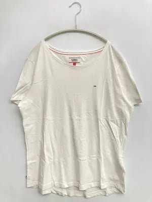 TOMMY JEANS/トミージーンズ/Tシャツ/カットソー/トップス/ホワイト/L