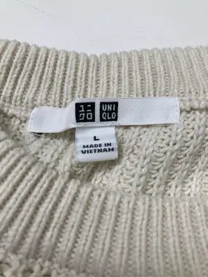 UNIQLO/ユニクロ/ノースリーブ/トップス/アイボリー/L