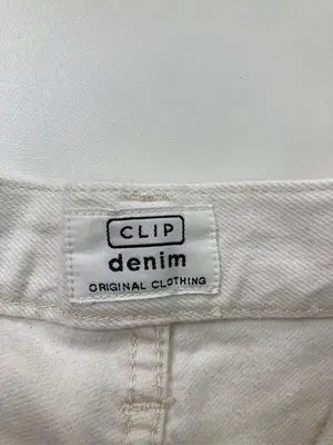 CLIP denim/デニムパンツ/パンツ/ホワイト/M