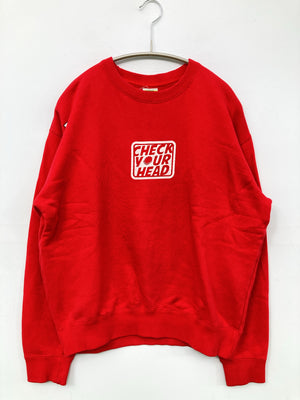 CHECK YOUR HEAD/スウェット/トップス/レッド/MEDIUM