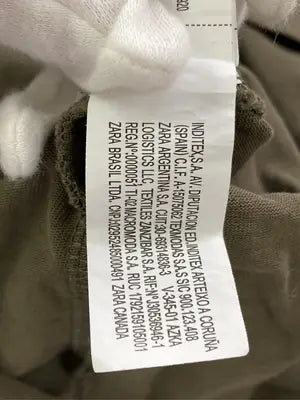 ZARA/ザラ/Tシャツ/カットソー/トップス/カーキ/EUR XS