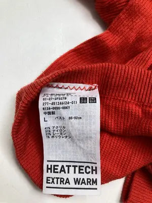 UNIQLO/ユニクロ/ニット/セーター/トップス/レッド/L   バスト86-92cm