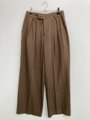 JUNOAH/ジュノア/スラックス/パンツ/ブラウン/XL