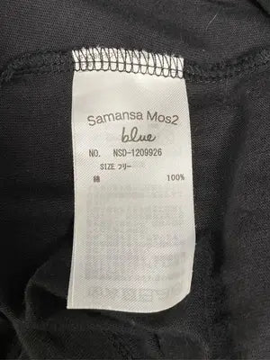Samansa Mos2 blue/サマンサモスモスブルー/Tシャツ/カットソー/トップス/ブラック/フリー
