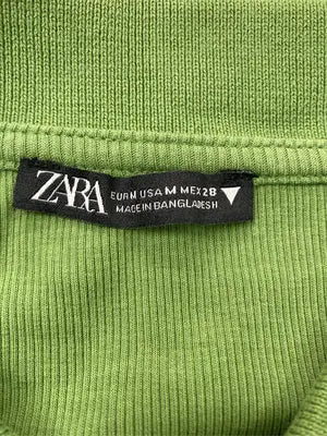 ZARA/ザラ/ポロシャツ/トップス/ライトグリーン/M