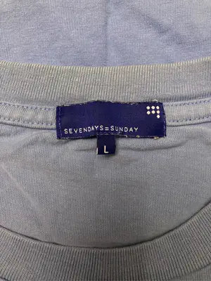 SEVENDAYS=SUNDAY/セブンデイズサンデイ/Tシャツ/カットソー/トップス/スカイブルー/L