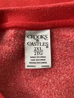 CROOKS&CASTLES/スウェット/トップス/レッド/2XL