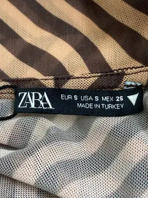 ZARA/ザラ/シャツ/ブラウス/トップス/ブラウン/S
