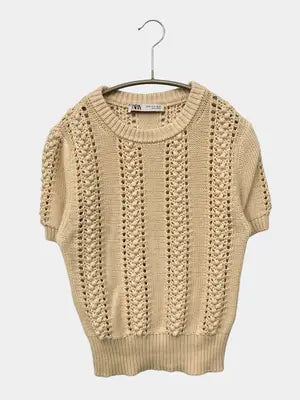 ZARA/ザラ/ニット/セーター/トップス/ベージュ/S