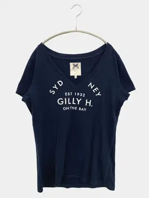 GILLY HICKS/Tシャツ/カットソー/トップス/ネイビー/L
