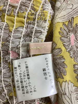 flower/フラワー/シャツ/ブラウス/トップス/イエロー