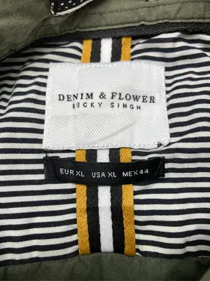 DENIM&FLOWER/シャツ/ブラウス/トップス/カーキ/EUR XL/USA XL/MEX 44
