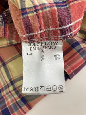 BAYFLOW/ベイフロー/シャツ/ブラウス/トップス/レッド/3