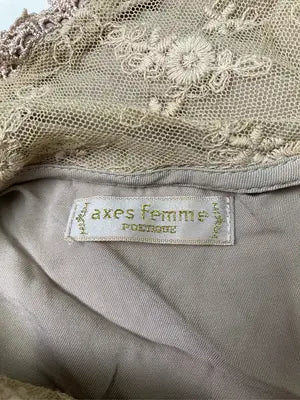 axes femme/アクシーズファム/シャツ/ブラウス/トップス/ベージュ/M