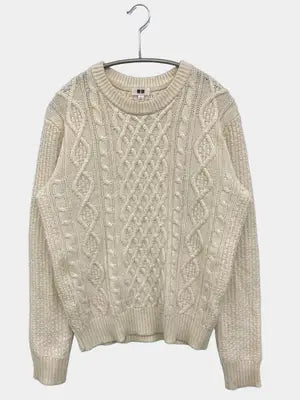 UNIQLO/ユニクロ/ニット/セーター/トップス/アイボリー/S
