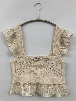 ZARA/ザラ/ベスト/トップス/アイボリー/USA M
