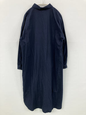 zanzea/シャツワンピース/ワンピース/ドレス/ネイビー/L