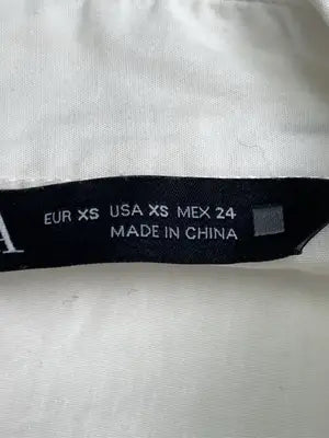 ZARA/ザラ/シャツ/ブラウス/トップス/ホワイト/XS