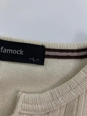 famock/Tシャツ/カットソー/トップス/アイボリー/L