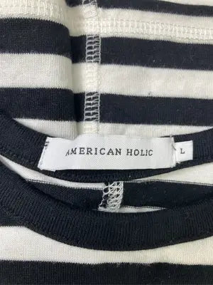 AMERICAN HOLIC/アメリカンホリック/Tシャツ/カットソー/トップス/ブラック/L