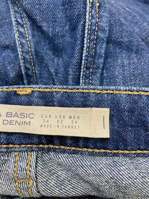 ZARA BASIC/ザラベーシック/デニムパンツ/パンツ/ネイビー/USA 02