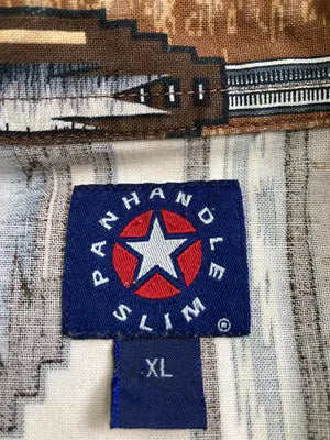 Parhandle Slim/シャツ/ブラウス/トップス/ブラウン/XL