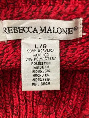 REBECCA MALONE/ニット/セーター/トップス/レッド/L/G
