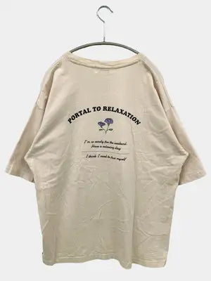 TIMELY WARNING/タイムリーワーニング/Tシャツ/カットソー/トップス/ベージュ/L